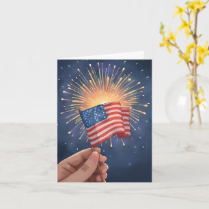 American Flag Patriotic Card