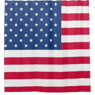 American Flag Patriotic Curtains Shower Curtain