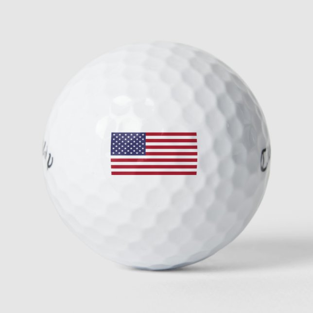 American Flag Patriotic Design Golf Balls (Front)