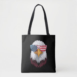 American Flag Patriotic Eagle 4th Of July Tote Bag