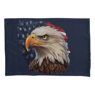 American Flag Patriotic Eagle Pillowcase