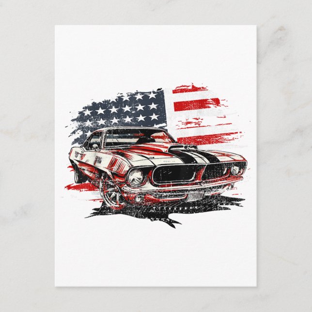 American Flag Patriotic  Enclosure Card (Front)