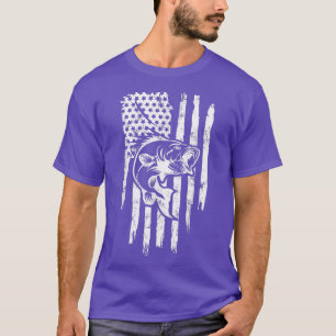 American Flag Patriotic Fishing Fourth Of July 91 T-Shirt