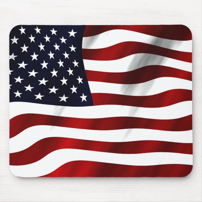 American Flag Patriotic Independence Day Mouse Pad (Front)
