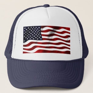 American Flag Patriotic Independence Day Trucker Hat