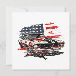 American Flag Patriotic Invitation