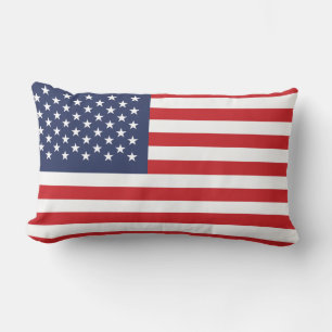 American Flag Patriotic Lumbar Cushion