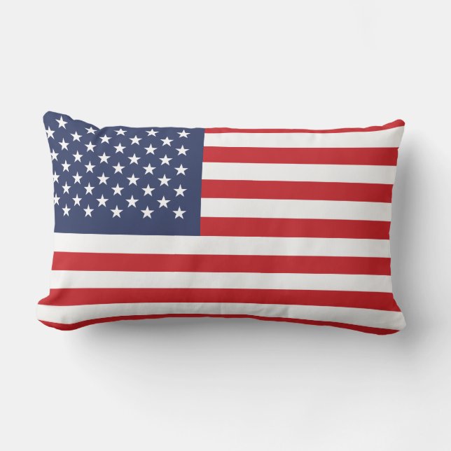 American Flag Patriotic Lumbar Cushion (Front)