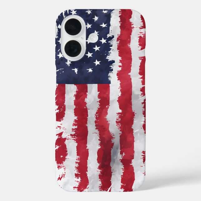 American Flag Patriotic MAGA Phone Case (Back)