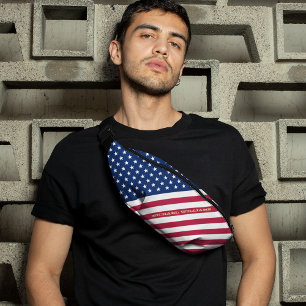 American Flag Patriotic Monogram Waist Crossbody Bum Bags