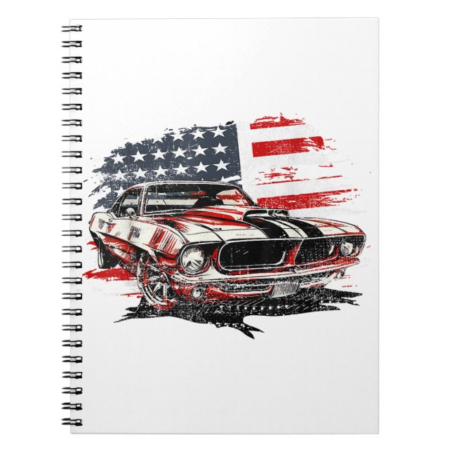 American Flag Patriotic  Notebook (Front)