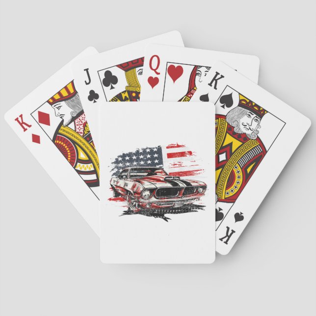 American Flag Patriotic  Playing Cards (Back)