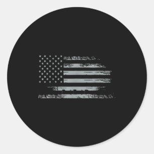 American Flag Patriotic Pride Dom Classic Round Sticker
