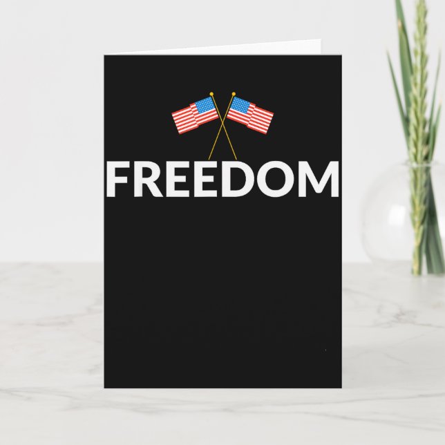 American Flag Patriotic Pride Freedom  Card (Front)