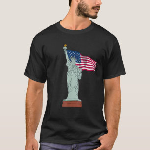 American Flag Patriotic Statue Of Liberty T-Shirt