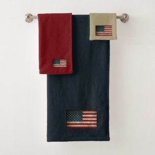 American Flag Patriotic Towel Set