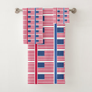 American Flag Patriotic Towel Set