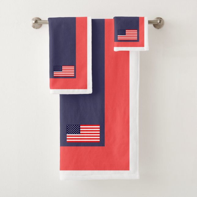 American Flag Patriotic Towel Set (Insitu)