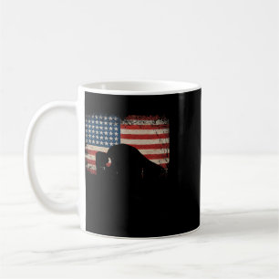 American Flag Patriotic Usa Buffalo Bison 4th Of J Coffee Mug