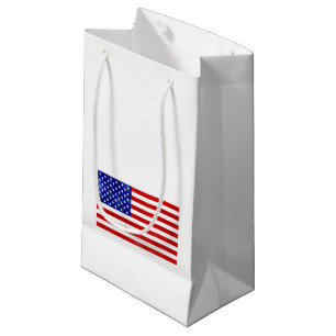 American Flag Patriotic USA Military Artisan Small Gift Bag