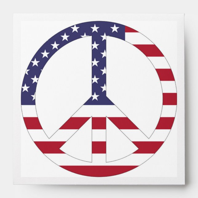 AMERICAN FLAG PEACE SIGN ENVELOPES (Front)