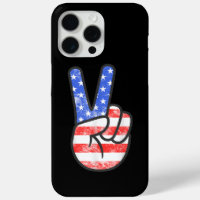 American Flag Peace Sign Hand T-Shirt Fourth of Ju