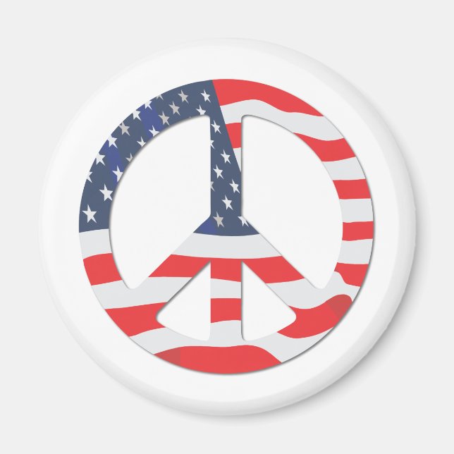 American Flag Peace Sign Magnet (Front)