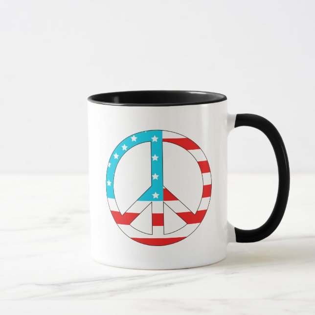 American Flag Peace Sign Mug (Right)