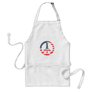 American Flag Peace Sign Standard Apron