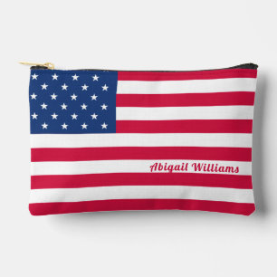 American Flag Personalised Accessory Pouch
