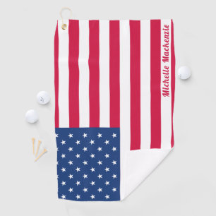 American Flag   Personalised Golf Towel