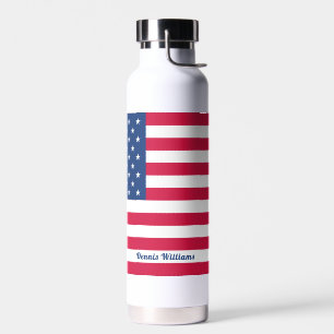 American Flag Personalised Water Bottle