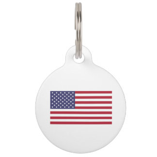 American Flag Pet Tag