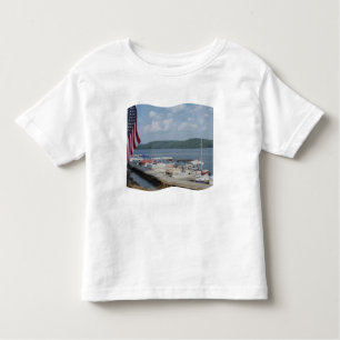 American Flag photo Marina at Lake Arrowhead Toddler T-Shirt