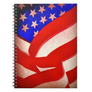 American Flag Photo Notebook (80 Pages B&W)
