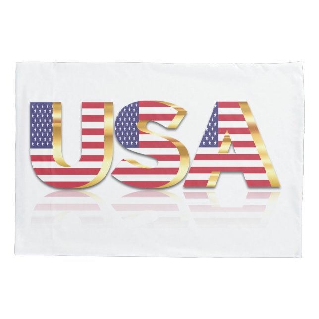 American Flag Pillow Case USA (Back)
