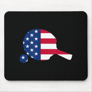 American Flag Ping Pong Table Tennis Player Equipm Mouse Pad