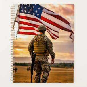 American flag  planner