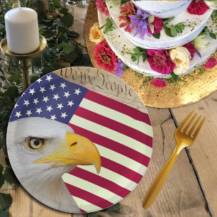 American Flag plates, We The People / USA Paper Plate