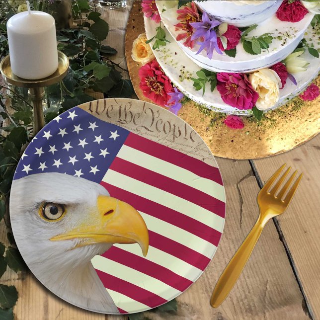 American Flag plates, We The People / USA Paper Plate (Creator Uploaded)