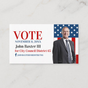 American Flag Political Office Business Card