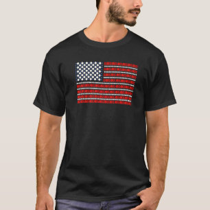 American Flag Polka Dot Patriotic USA Internationa T-Shirt