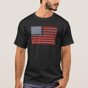 American Flag Polka Dot Patriotic USA Internationa T-Shirt