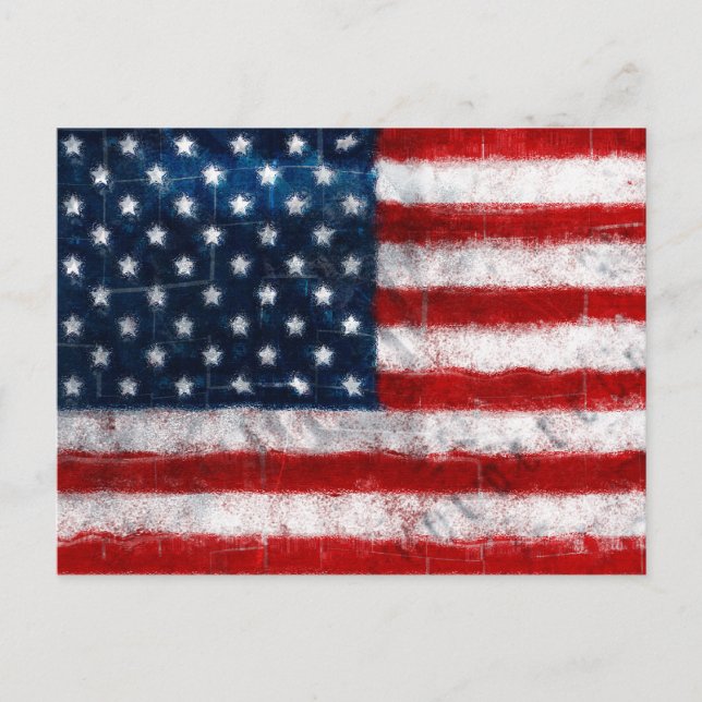 American Flag Portrait Postcard (Front)