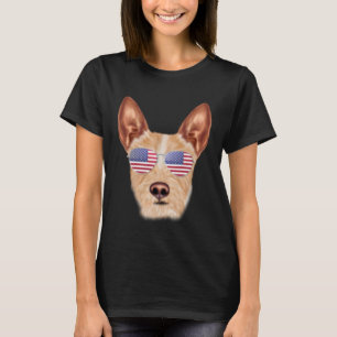 American Flag Portuguese Podengo Pequeno Dog Ameri T-Shirt