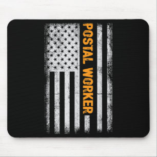 American Flag Postal Worker Funny Quote Graphic Wo Mouse Pad