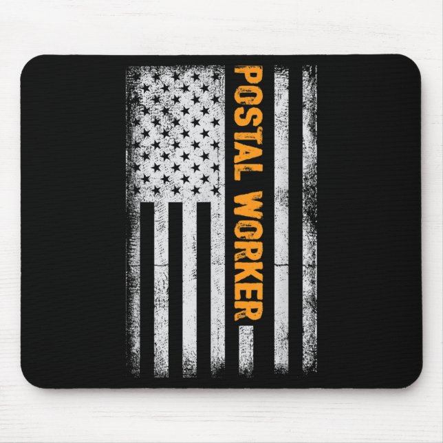American Flag Postal Worker Funny Quote Graphic Wo Mouse Pad (Front)