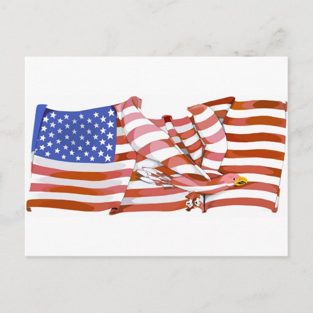 American Flag Postcard (Front)