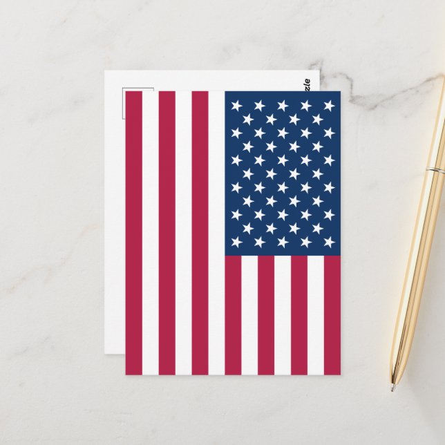 American flag postcard (Front/Back In Situ)