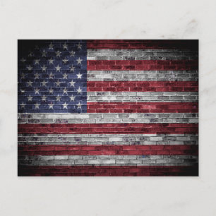 American flag. postcard